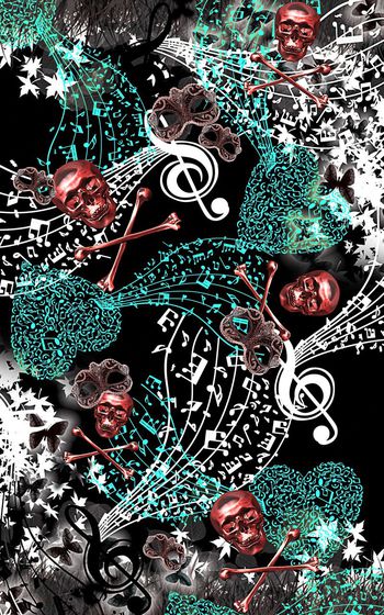 316069-飘逸音符定位花1