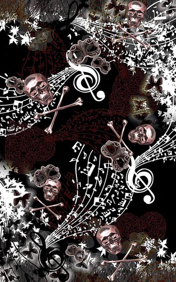 316071-飘逸音符定位花1