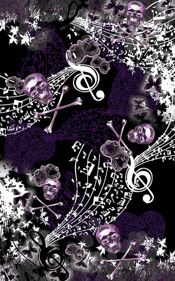 316072-飘逸音符定位花1