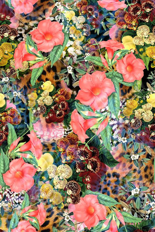 花卉印花华亿平台图片