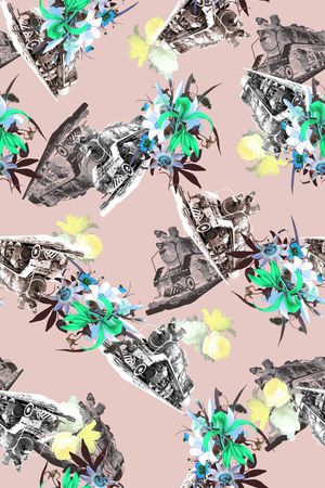 流行时尚花等印花华亿平台图片