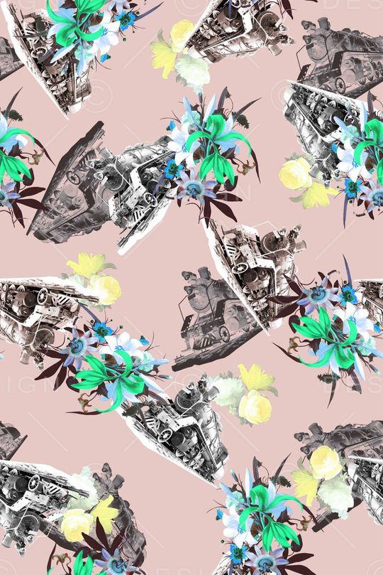 流行时尚花等印花华亿平台图片