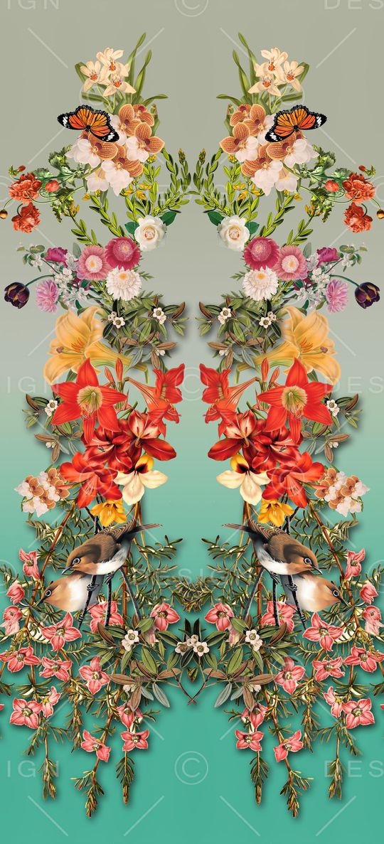 花卉印花华亿平台图片