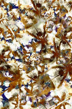 数码★花卉图案印花华亿平台图片