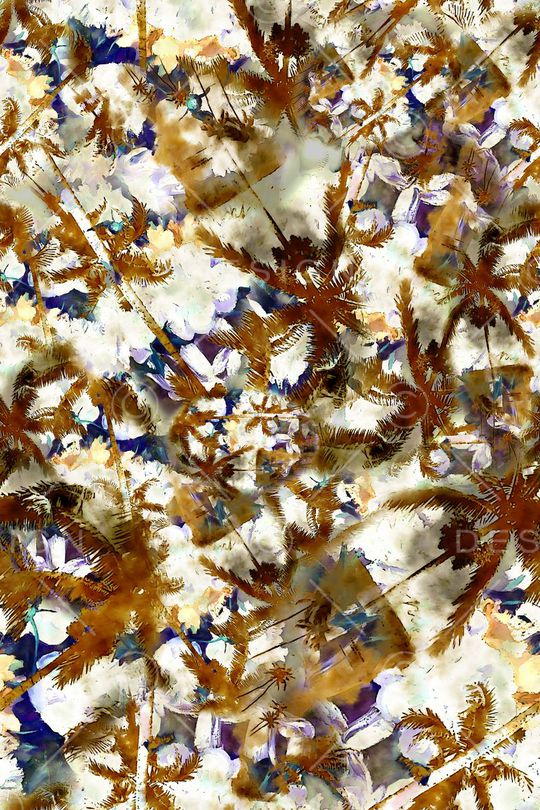 数码★花卉图案印花华亿平台图片