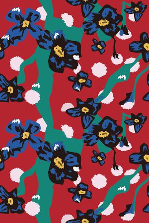 花卉图案印花华亿平台图片