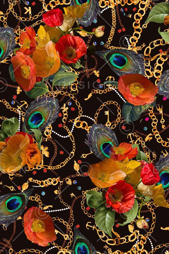 花卉印花华亿平台图片