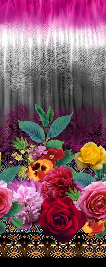 316641-数码断版裙边花卉设计