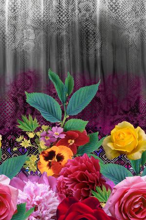 花卉印花华亿平台图片