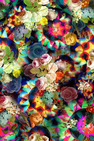 花卉印花华亿平台图片