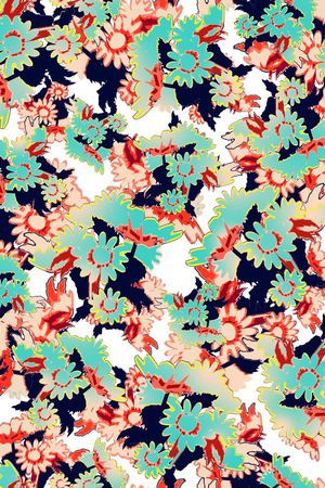 传统★花朵图案印花华亿平台图片