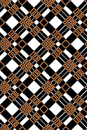 传统★几何格纹印花华亿平台图片