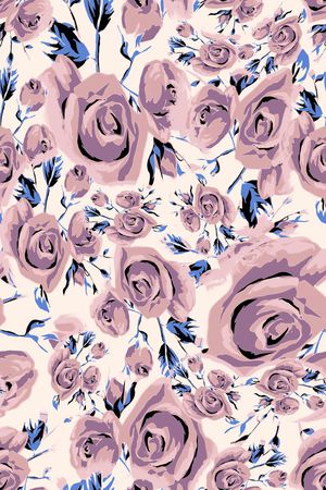 传统★花朵图案印花华亿平台图片