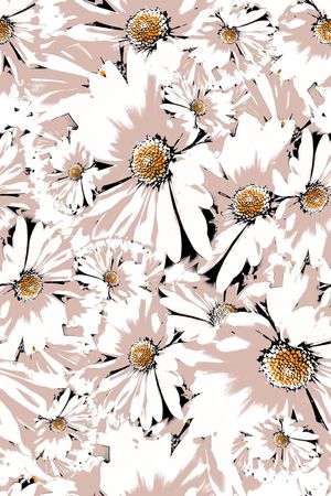 传统★花朵图案印花华亿平台图片