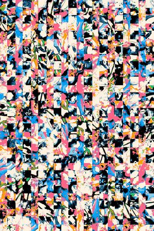 传统★几何格纹印花华亿平台图片