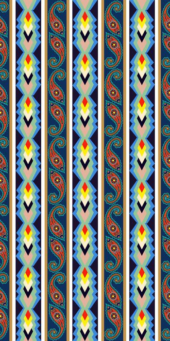 316781-复古条纹几何佩斯利腰果火腿纹衬衫花