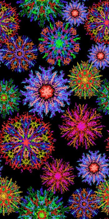 316796-纯手绘抽象绚丽烟花民族风华亿平台