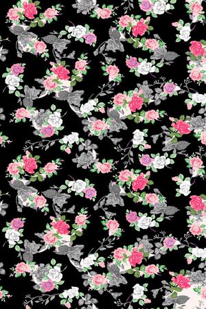 花卉印花华亿平台图片