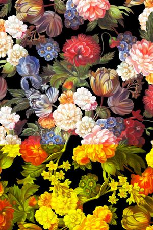 花卉印花华亿平台图片