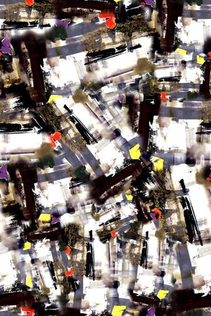 数码★抽象图案印花华亿平台图片