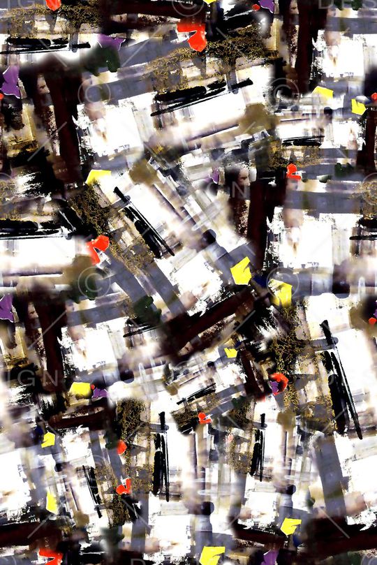 数码★抽象图案印花华亿平台图片