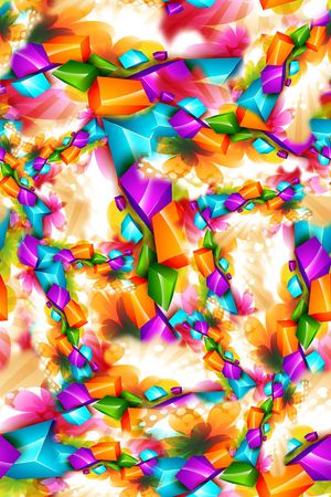 数码★抽象图案印花华亿平台图片