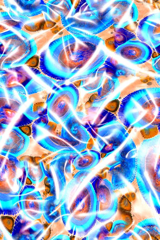 数码★抽象图案印花华亿平台图片