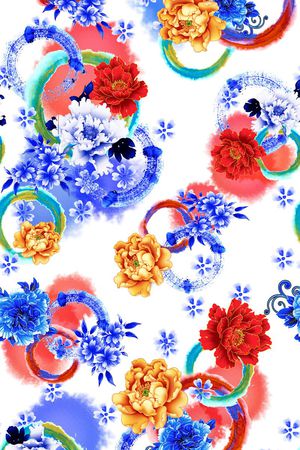 中国风印花华亿平台图片