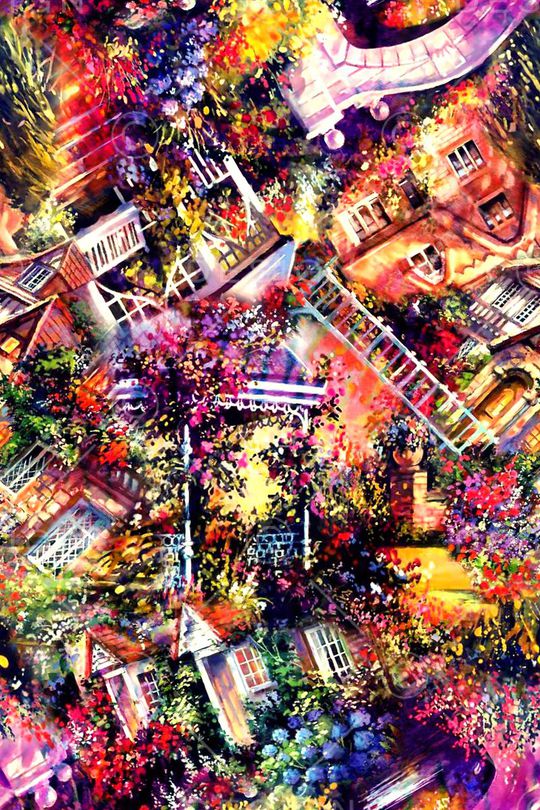 花卉印花华亿平台图片