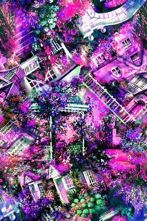 花卉印花华亿平台图片