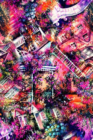 花卉印花华亿平台图片