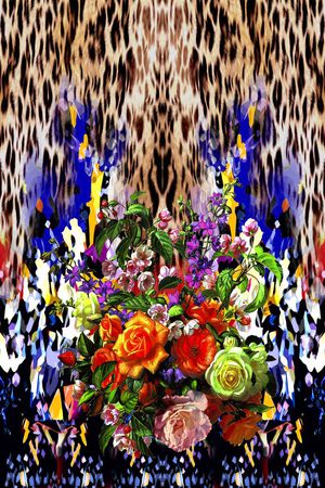 动物纹印花华亿平台图片