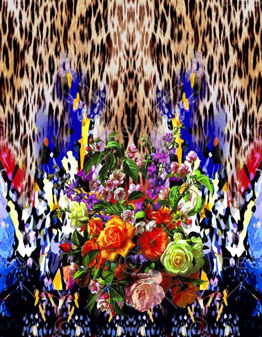 动物纹印花华亿平台图片