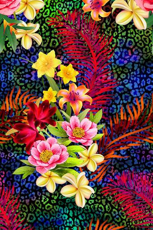 花卉印花华亿平台图片