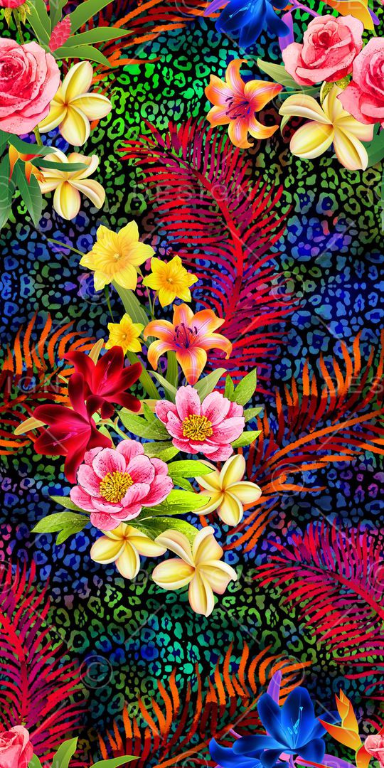 花卉印花华亿平台图片