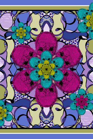 围巾印花华亿平台图片