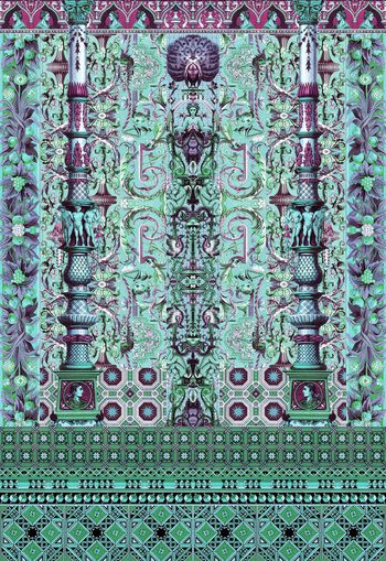 318114-对称定位欧式宫廷风奢华复古宗教印花