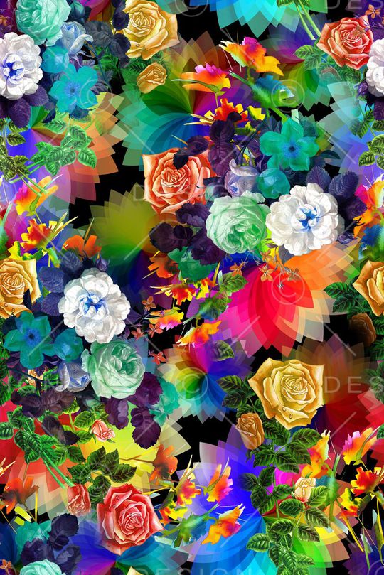 花卉印花华亿平台图片