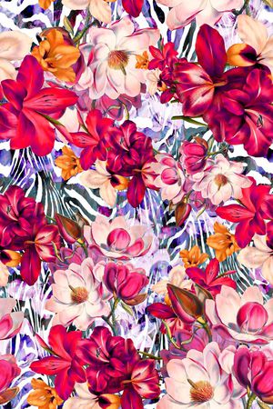 花卉印花华亿平台图片