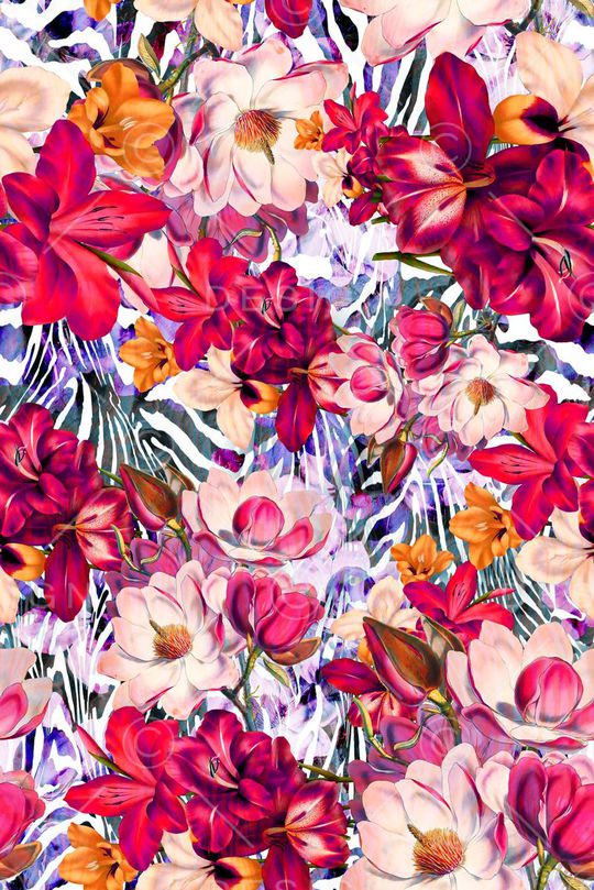 花卉印花华亿平台图片