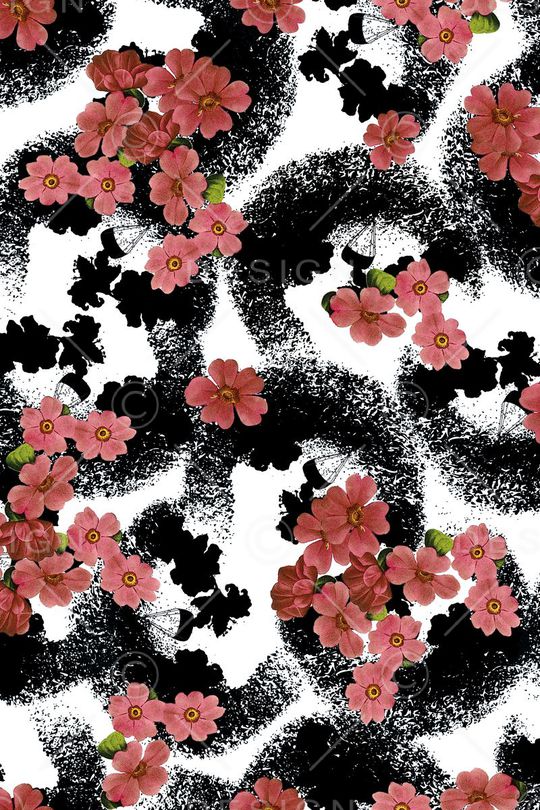 花卉印花华亿平台图片