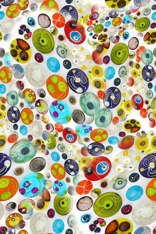 数码★抽象图案印花华亿平台图片