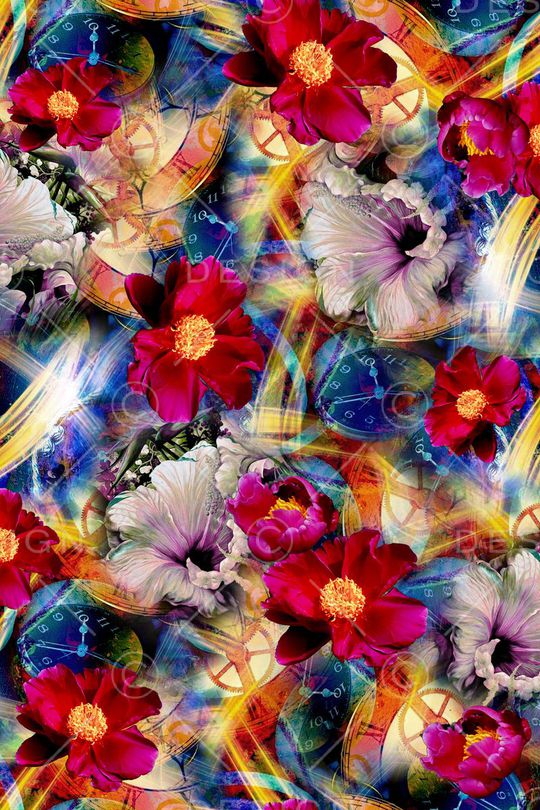 花卉印花华亿平台图片