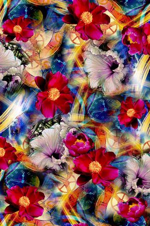 花卉印花华亿平台图片