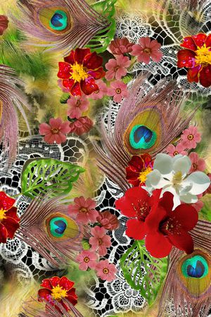 花卉印花华亿平台图片