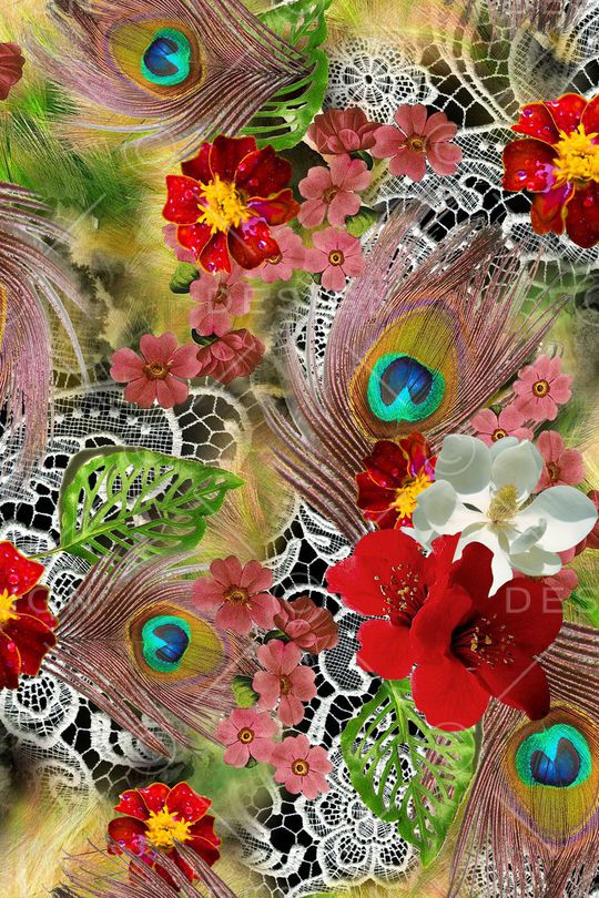 花卉印花华亿平台图片