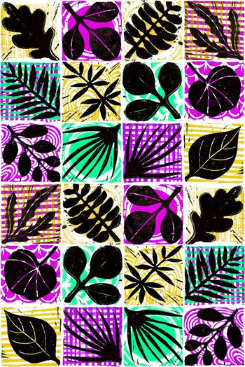 319076-植物剪影枝叶图案1