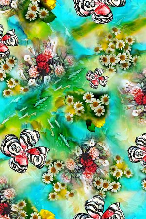 花卉印花华亿平台图片