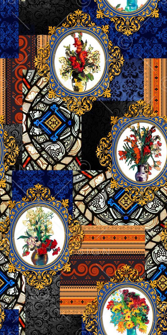 欧式宫廷风印花华亿平台图片