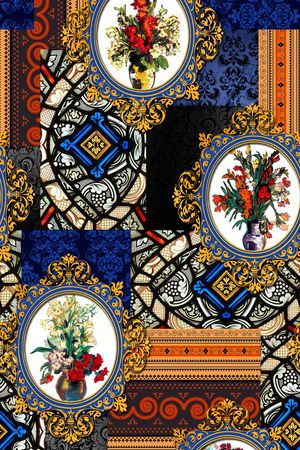 欧式宫廷风印花华亿平台图片